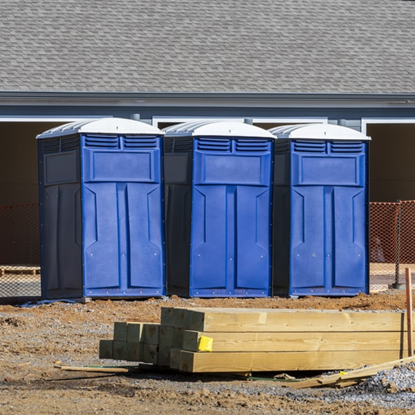 how often are the portable restrooms cleaned and serviced during a rental period in Kinnelon NJ